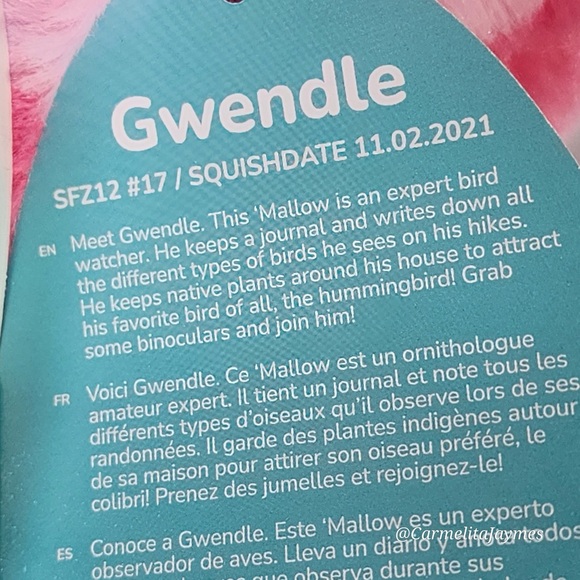 GWENDLE 🐷 Pink Spotted HTF Fuzzamallow Original Squishmallows By Kellytoy NWT - Picture 3 of 7